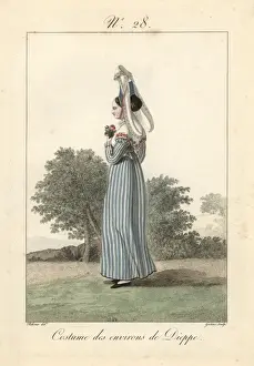 Dieppe Prints: Costume of a woman from near Dieppe, 1827