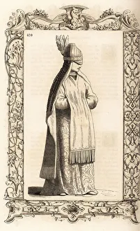 Fringe Prints: Costume of a woman of Tripoli, 16th century