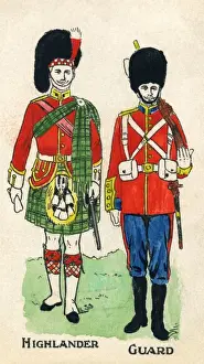 Guardsman Prints: Costumes of a British Highlander and a Life Guard