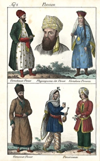 Costumes of high-ranking Persian men and women