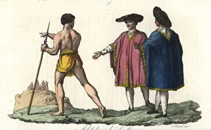 Inhabitants Collection: Costumes of the inhabitants of Santiago, Chile