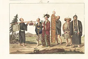 Hairpins Prints: Costumes of Japan, 1800s
