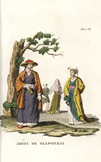 Ferrrario Prints: Costumes of the Japanese, 1820s