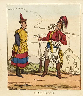 Quiver Prints: Costumes of Kalmyk military, 19th century