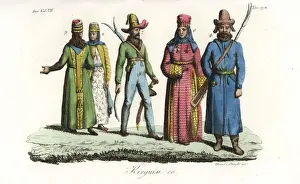 Costumes of Kyrgyz men and woman