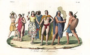 Mexicans Collection: Costumes of the native Mexicans and Aztecs