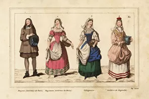 Peasants Collection: Costumes of the peasantry, France, 18th century