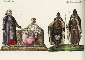 Friedrich Johann Bertuch Prints: Costumes of the people of Africa, 18th century