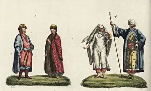 Friedrich Johann Bertuch Prints: Costumes of the people of Asia, 18th century