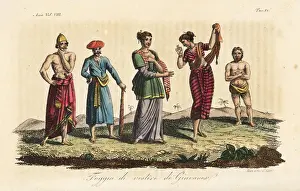 Robe Prints: Costumes of the people of Java, Indonesia, circa 1800