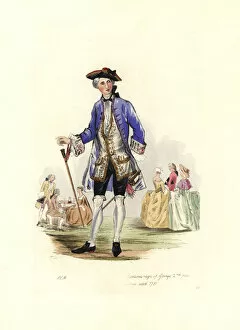 Costumes from the reign of George II, 1751