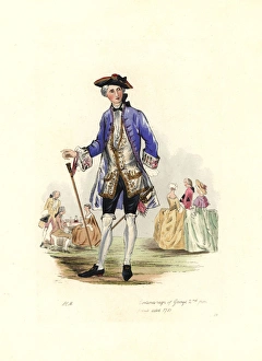 Costumes from the reign of George II, 1751 Costumes from the reign of George II, 1751