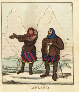 Lapps Prints: Costumes of the Sami people of Lapland, 19th century