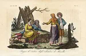 Costumes of the Tagalog women of Manila, the Philippines