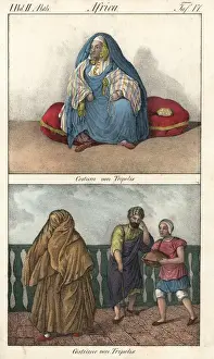 Veil Prints: Costumes of Tripoli, Libya, woman in burqa