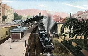 Cannes Prints: Cote d Azur Express at Cannes Station, South of France