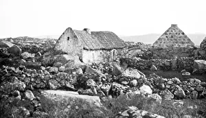 Galway Prints: Cottage in Costelloe, Galway, Ireland, early 1900s