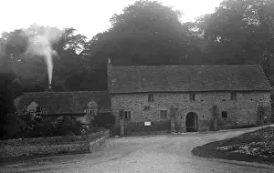 Haddon Prints: Cottage at entrance to Haddon Hall, Derbyshire