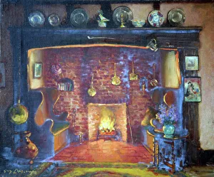 Fireside Prints: Cottage fireside