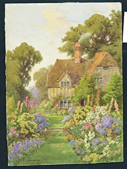 Walford Prints: Cottage & Garden Scene