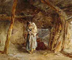 Topham Prints: Cottage Interior, Claddagh, Galway