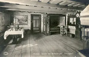 Stockholm Prints: Cottage interior, Skansen open air museum, Sweden