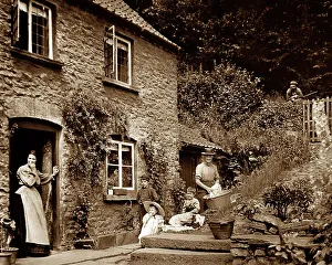 Tintern Prints: A cottage in Tintern, Victorian period
