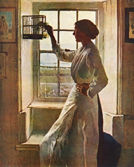 Harvey Collection: The Cottage Window by Harold Harvey