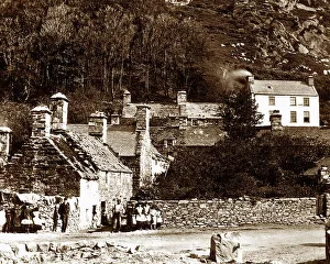 Barmouth Prints: Cottages at Barmouth, Victorian period