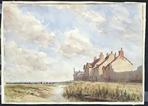 Images Dated 17th September 2018: Cottages at Cley-next-the-Sea, Norfolk