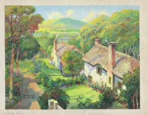Greig Prints: Cottages at Selworthy, Exmoor, Somerset