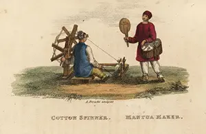Itinerant Prints: Cotton spinner and mantua maker, Qing Dynasty China