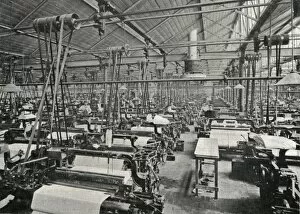 Production Collection: Cotton weaving shed, Preston, Lancashire