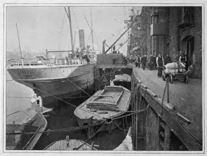 Harbours Prints: COTTONs WHARF 1900