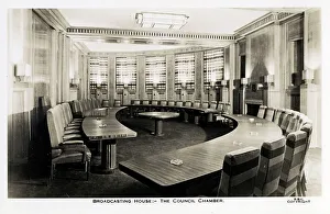 Showbusiness Prints: Council Chamber at BBC Broadcasting House, Portland Place