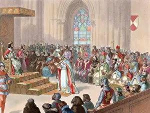 Leander Prints: Third Council of Toledo, (589) chaired by Reccared I (d. 601
