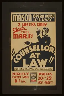 Counsellor Prints: Counsellor at law Gripping drama by... Elmer Rice Counsellor