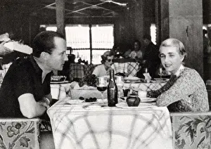 Hutton Prints: Count & Countess Haugwitz-Reventlow at Monte Carlo Beach