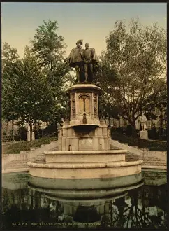 Egmont Prints: Count Egmont and Horen (i. e, Hoorn), Monument, Brussels, Bel
