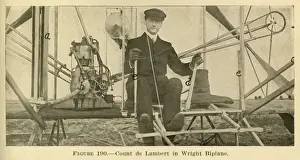 Count de Lambert in Wright biplane