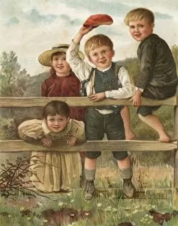 Images Dated 28th December 2011: Country Children / Trains
