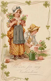 Images Dated 15th November 2019: Country folk. Young gardeners