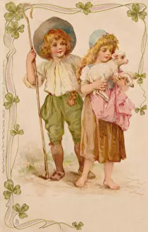 Country folk. Young shepherd