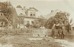 Locals Prints: Country house and locals, Kamnitz, Czech Republic