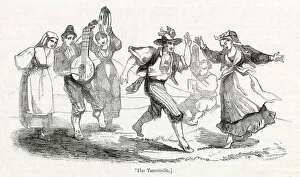 Lute Gallery: Country people dancing the Tarantella, Italy