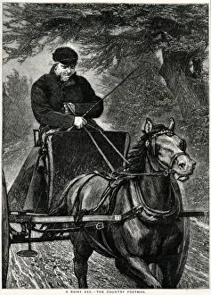 Rainy Prints: Country postman 1877