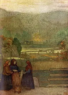 Sell Prints: Country-women selling berries on the road to Storen