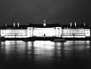 County Hall by night, London