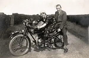 Nineteen Prints: Couple on their 1919 Rudge motorcycle
