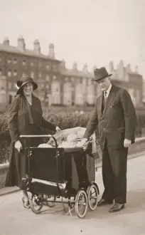 Couple / Baby in Pram 1920